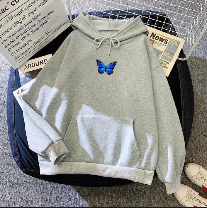 Women's Stitched Fleece Printed Pullover Hoodie